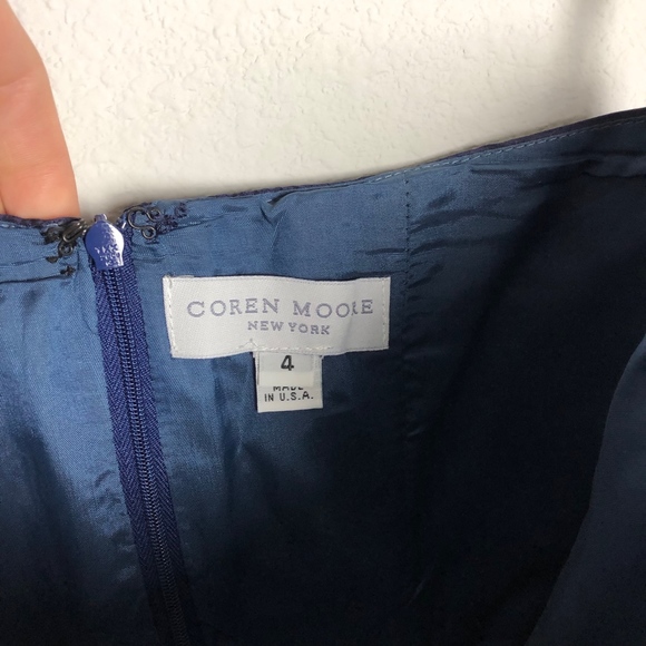 Coren Moore Silk Blue Dress - Picture 3 of 4